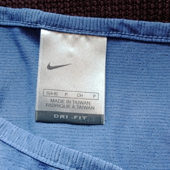 Nike | Dri-fit Sleeveless Blue Textured Shell Sz S(4-6) - Picture 8 of 10